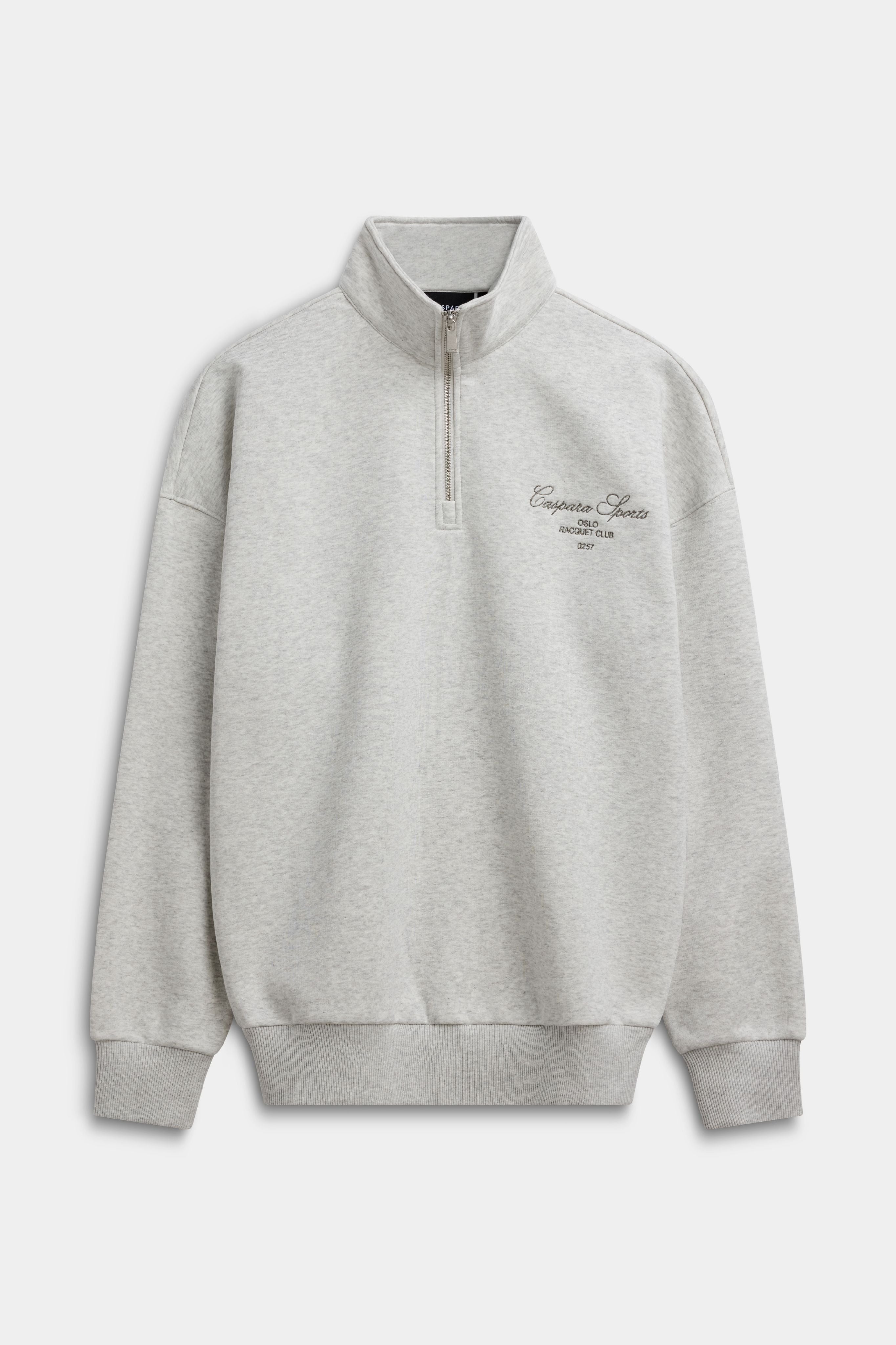 M. Raquet Club Half-Zip - Grey Melange